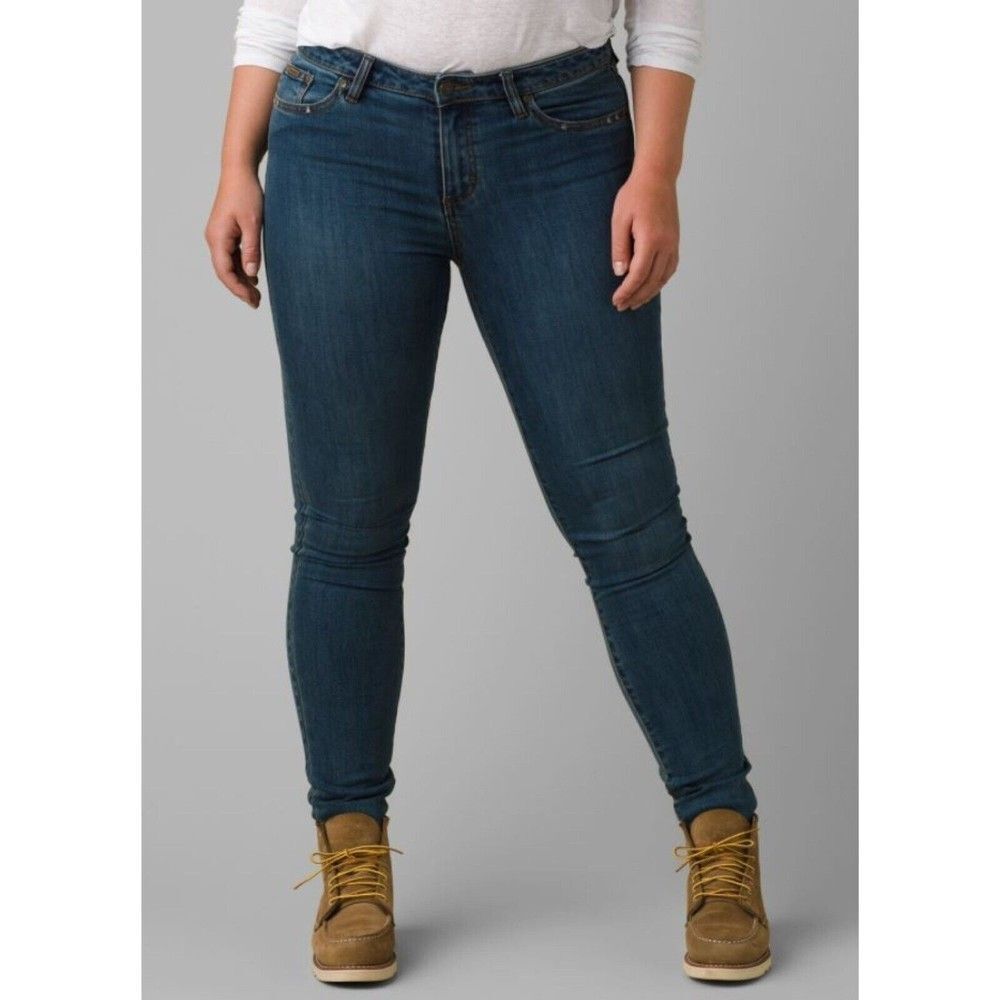prAna Sienna Jean Skinny Stretch Denim Womens Size 2/26 Short Athleisure Outdoor - Picture 4 of 12